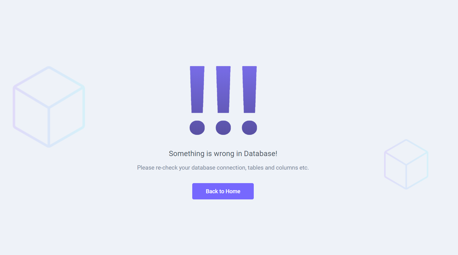 Connection error Connection error